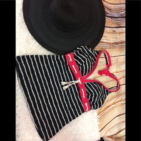 ECO SWIM Tassel Tankini Striped Halter - Picture 7 of 7